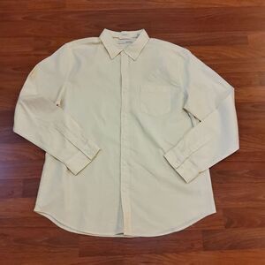 Hawker Rye Men's Regular Fit Button Down Long Sleeve Shirt Size L Yellow NWOT